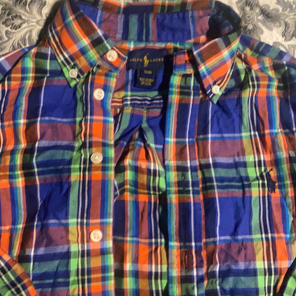 Size 8 boys polo Ralph Lauren button up